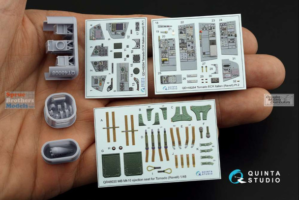 QTSQD48264R 1:48 Quinta Studio Interior 3D Decal - Tornado ECR Italian Version with Resin Parts (REV kit)