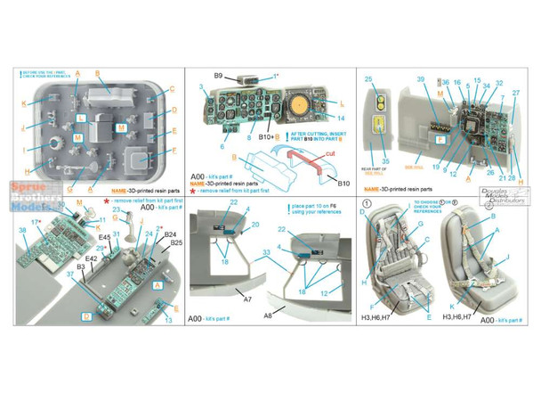 QTSQD48357R 1:48 Quinta Studio Interior 3D Decal - Ka-27PL Helix Plus Resin Parts (HBS kit)