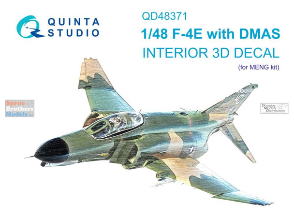 QTSQD48371 1:48 Quinta Studio Interior 3D Decal - F-4E Phantom II Late with DMAS (MNG kit)