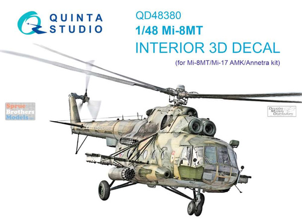 QTSQD48380 1:48 Quinta Studio Interior 3D Decal - Mi-8MT Hip (AMK kit)