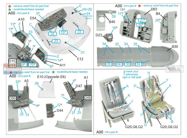 QTSQD48381 1:48 Quinta Studio Interior 3D Decal - Mi-17 Hip (AMK kit)