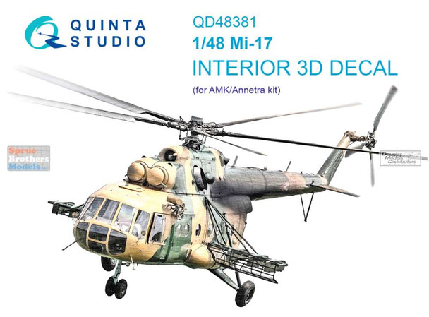 QTSQD48381 1:48 Quinta Studio Interior 3D Decal - Mi-17 Hip (AMK kit)