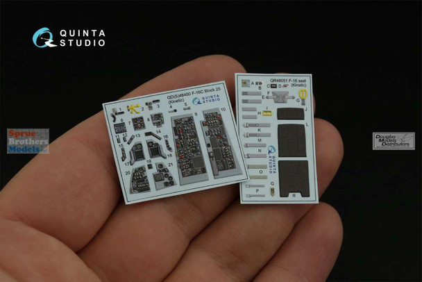 QTSQD48400 1:48 Quinta Studio Interior 3D Decal - F-16C Block 25 Falcon (KIN kit)