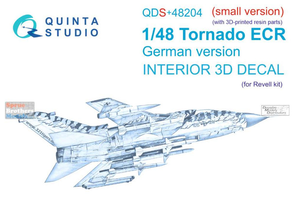 QTSQDS48204R 1:48 Quinta Studio Interior 3D Decal - Tornado ECR German Version with Resin Parts (REV kit) Small Version
