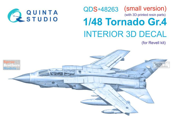 QTSQDS48263R 1:48 Quinta Studio Interior 3D Decal - Tornado GR.4 with Resin Parts (REV kit) Small Version
