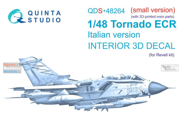 QTSQDS48264R 1:48 Quinta Studio Interior 3D Decal - Tornado ECR Italian Version with Resin Parts (REV kit) Small Version