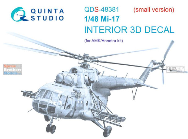 QTSQDS48381 1:48 Quinta Studio Interior 3D Decal - Mi-17 Hip (AMK kit) Small Version