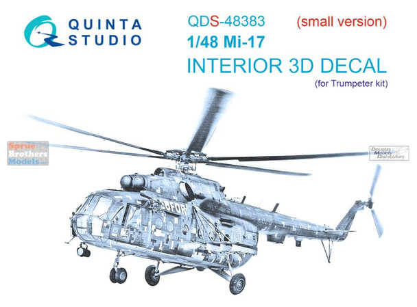 QTSQDS48383 1:48 Quinta Studio Interior 3D Decal - Mi-17 Hip (TRP kit) Small Version