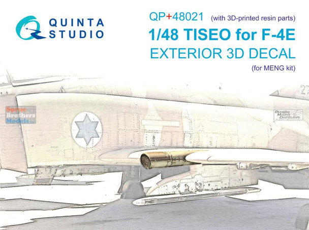 QTSQP48021R 1:48 Quinta Studio 3D Decal - TISEO for F-4E Phantom II with Resin Part (MNG kit)