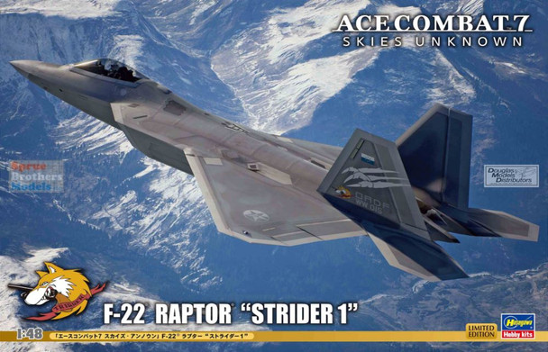 HAS52358 1:48 Hasegawa F-22 Raptor 'Strider 1' Ace Combat7