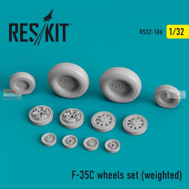 RESRS320186 1:32 ResKit F-35C Lightning II Wheels Set