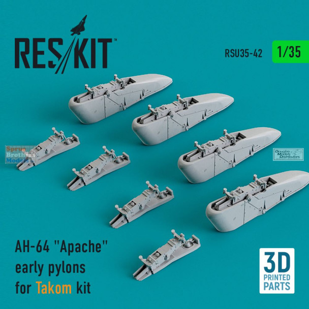 RESRSU350042U 1:35 ResKit AH-64 Apache Early Pylons (TAK kit)