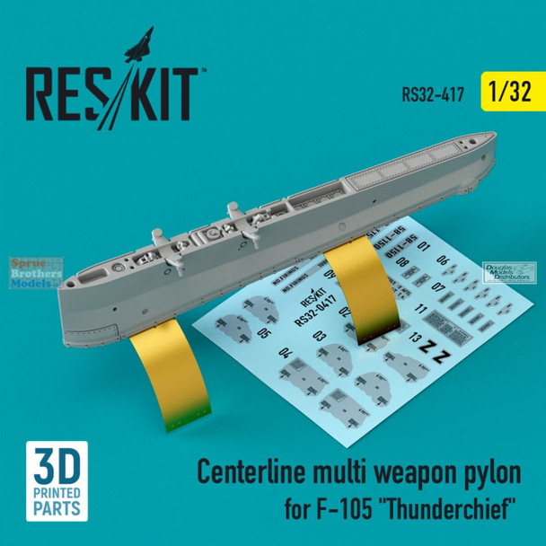 RESRS320417 1:32 ResKit Centerline Multi-Weapon Pylon for F-105 Thunderchief