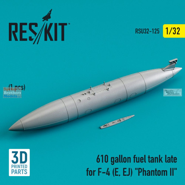 RESRSU320125U 1:32 ResKit 610-gallon Fuel Tank Late for F-4E F-4EJ Phantom II