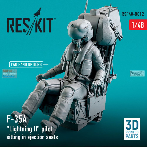 RESRSF480012F 1:48 ResKit F-35A Lightning II Pilot Sitting in Late Modification Ejection Seat