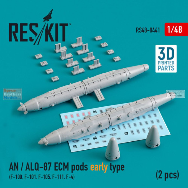 RESRS480441 1:48 ResKit AN/ALQ-87 ECM Pods Early Type