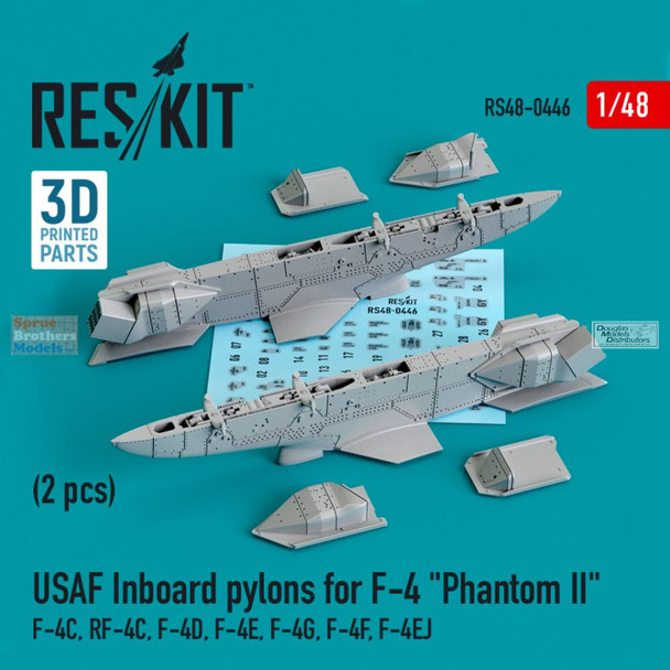 RESRS480446 1:48 ResKit USAF Inboard Pylons for F-4 Phantom II