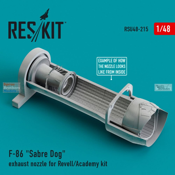 RESRSU480215U 1:48 ResKit F-86D Sabre Dog Exhaust Nozzle Set (REV/ACA kit)