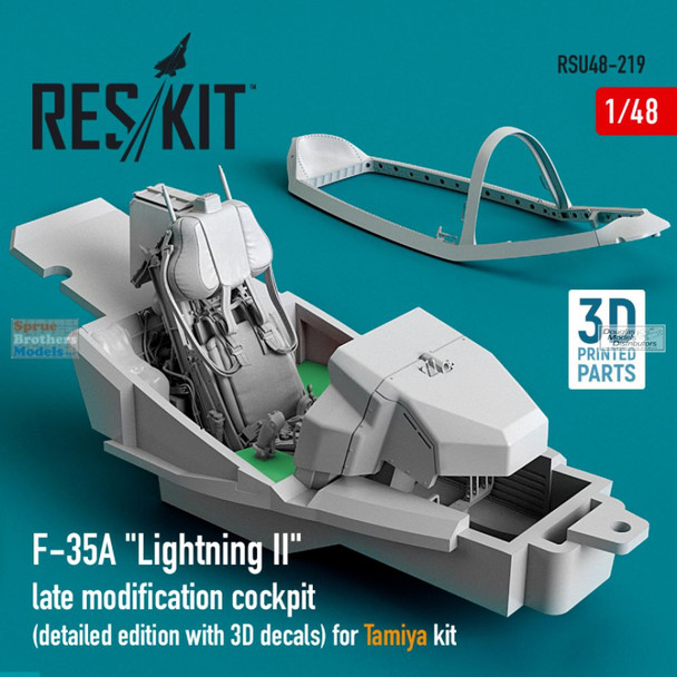 RESRSU480219U 1:48 ResKit F-35A Lightning II Cockpit Detailed Edition (TAM kit)