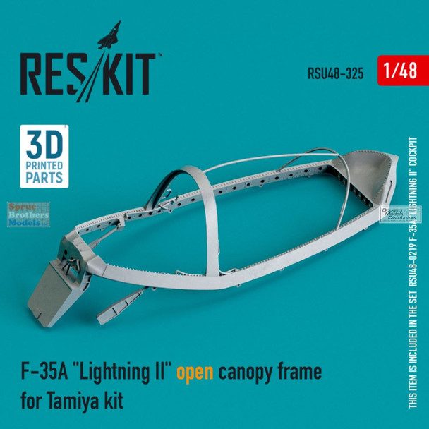 RESRSU480325U 1:48 ResKit F-35A Lightning II Open Canopy Frame (TAM kit)