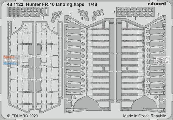 EDU481123 1:48 Eduard PE - Hunter FR.10 Landing Flaps (AFX kit)