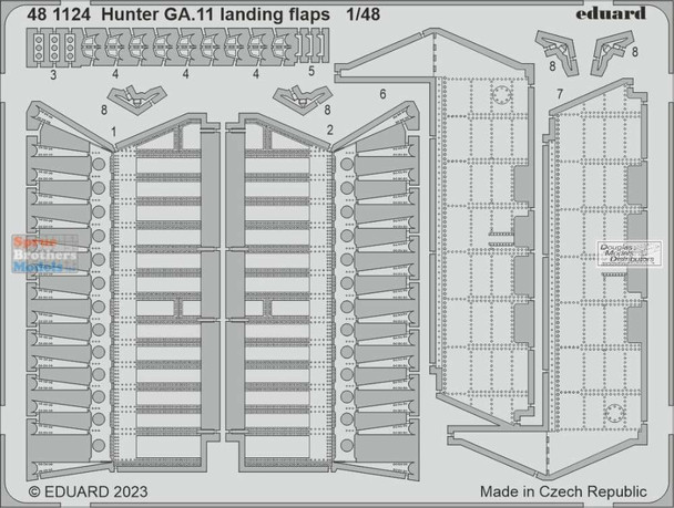 EDU481124 1:48 Eduard PE - Hunter GA.11 Landing Flaps (AFX kit)