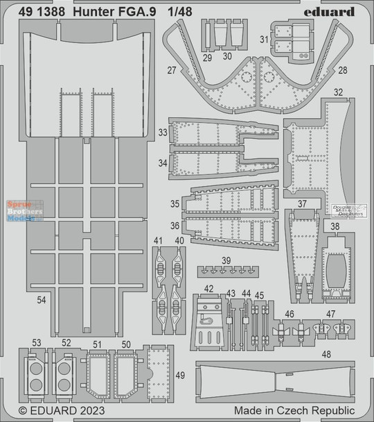 EDU491388 1:48 Eduard Color PE - Hunter FGA.9 Detail Set (AFX kit)