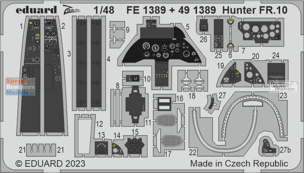 EDUFE1389 1:48 Eduard Color Zoom PE - Hunter FR.10 (AFX kit)