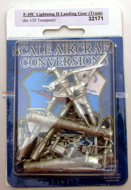 SAC32171 1:32 Scale Aircraft Conversions - F-35C Lightning II Landing Gear (TRP kit)