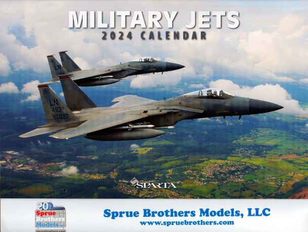 SBM076 Sprue Brothers Models 2024 Military Jets Wall Calendar by Sparta Calendars