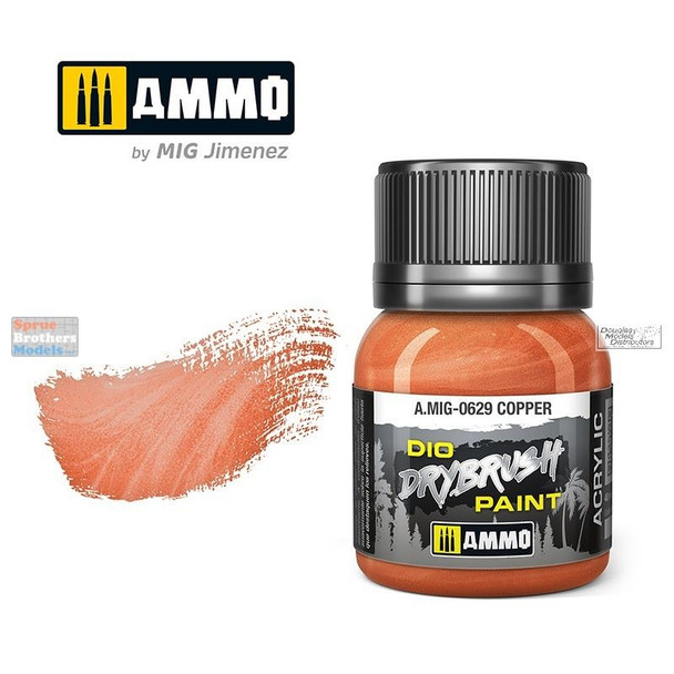 AMM0629 AMMO by Mig Dio Drybrush Paint -  Copper (40ml bottle)