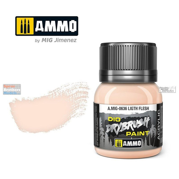 AMM0636 AMMO by Mig Dio Drybrush Paint - Light Flesh (40ml bottle)