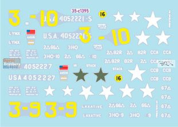 SRD35C1395 1:35 Star Decals - D-Day and France in 1944: US M8 75mm HMC