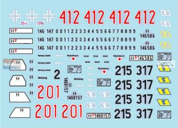 SRD35C1396 1:35 Star Decals - Frundsberg #1: Sd.Kfz.250 Alt Halftracks