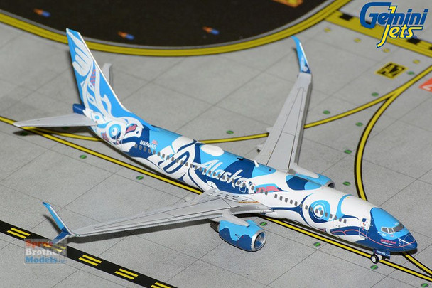 GEMGJ2213 1:400 Gemini Jets Alaska Airlines B737-800 Reg #N559AS 'Xaat Kwaani / Salmon People' (pre-painted/pre-built)