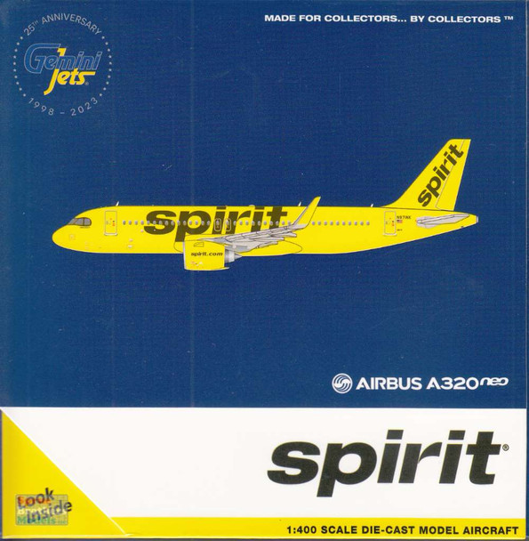 GEMGJ2201 1:400 Gemini Jets Spirit Airbus A320neo #N971NK (pre-painted/pre-built)