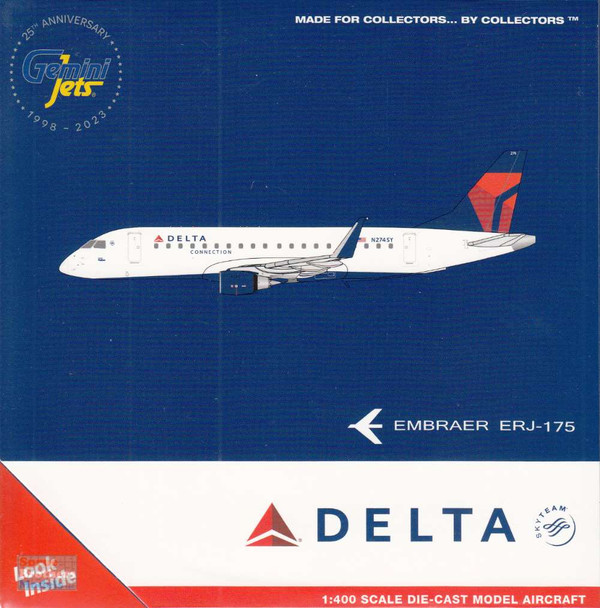 GEMGJ2037 1:400 Gemini Jets Delta Connection ERJ-175 Reg #N274SY (pre-painted/pre-built)