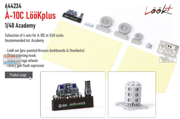 EDU644234 1:48 Eduard LookPlus - A-10C Thunderbolt II Detail Set (ACA kit)