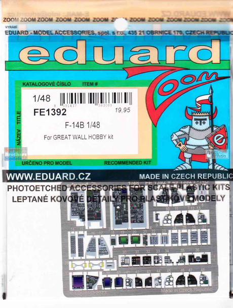 EDUFE1392 1:48 Eduard Color Zoom PE - F-14B Tomcat (GWH kit)