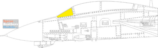 EDUEX988 1:48 Eduard Mask - F-14B Tomcat Windshield TFACE (GWH kit)