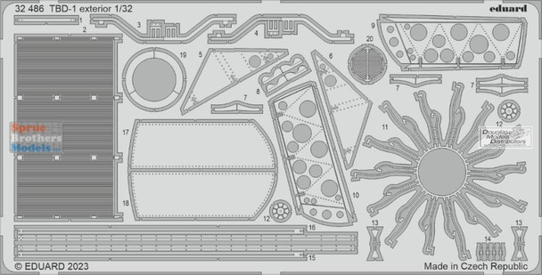 EDU32486 1:32 Eduard PE - TBD-1 Devastator Exterior Detail Set (TRP kit)