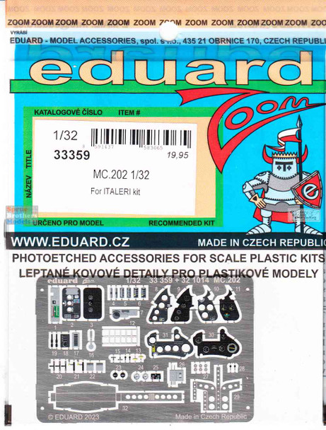 EDU33359 1:32 Eduard Color Zoom PE - Mc.202 (ITA kit)