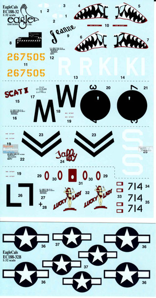 ECL32188 1:32 Eagle Editions P-38 Lightning in Europe