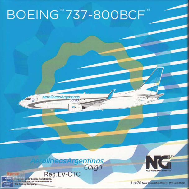 NGM58183 1:400 NG Model Aerolineas Argentinas Cargo B737-800BCF Reg #LV-CTC (pre-painted/pre-built)