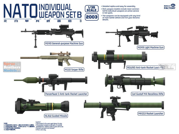 MGF2003 1:35 Magic Factory NATO Individual Weapons Set B