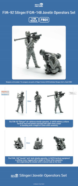 MGF7501 1:35 Magic Factory FIM-92 Stinger / FGM-148 Javelin Operators Set