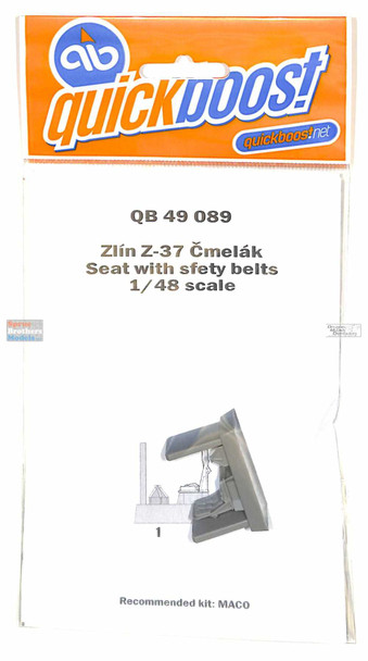 QBT49089 1:48 Quickboost Zlin Z-37 Cmelak Seat with Safety Belts (MAC kit)