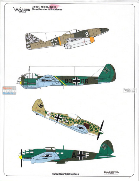 WBD32015 1:32 Warbird Decals - Swasticas for Tail Surfaces