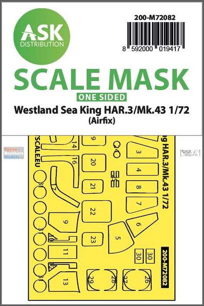 ASKM72082 1:72 ASK/Art Scale Mask - Westland Sea King HAR.3/Mk.43 (AFX kit)