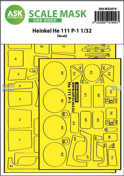 ASKM32079 1:32 ASK/Art Scale Mask - He111P-1 (REV kit)